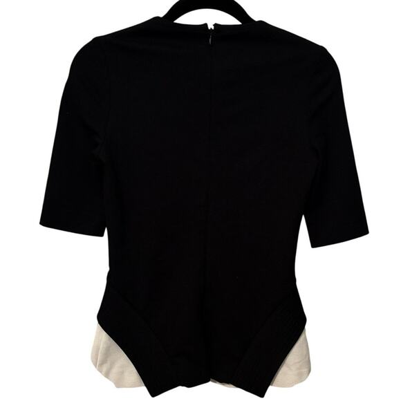 Stella McCartney Black White Peplum Top Size EU 36 - Picture 3 of 5